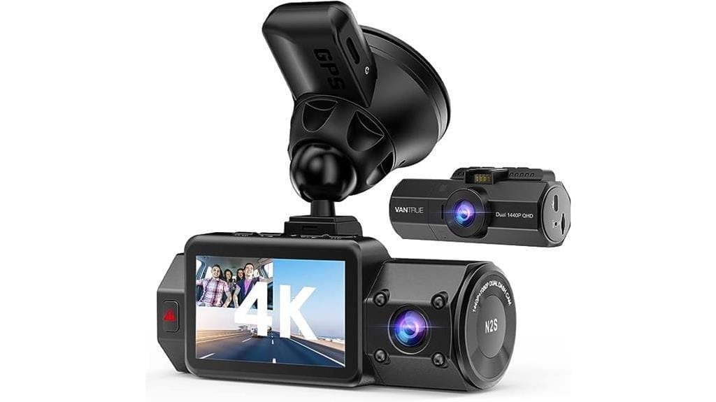 high quality dual dashcam with gps tracking