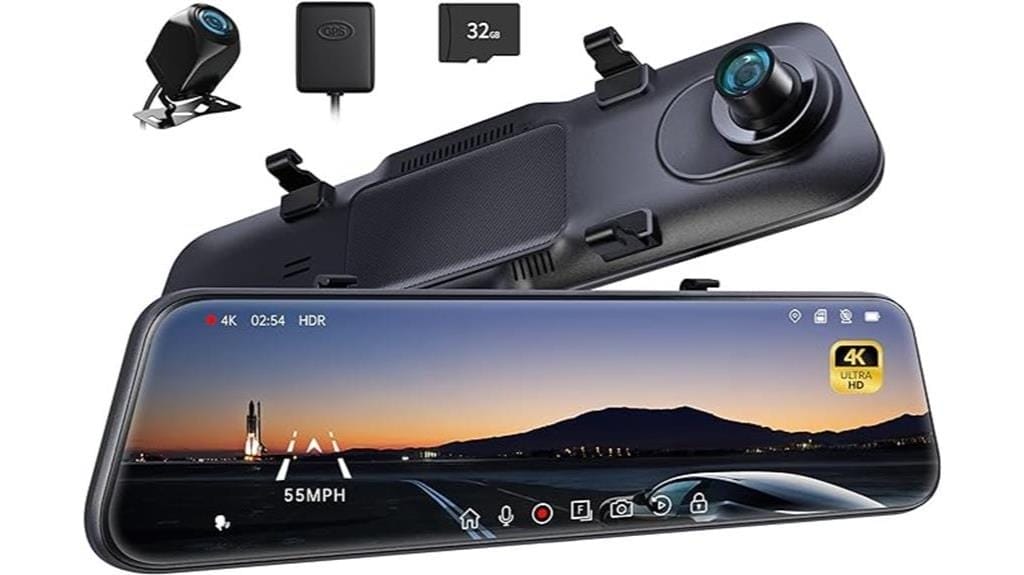 high resolution mirror dash cam